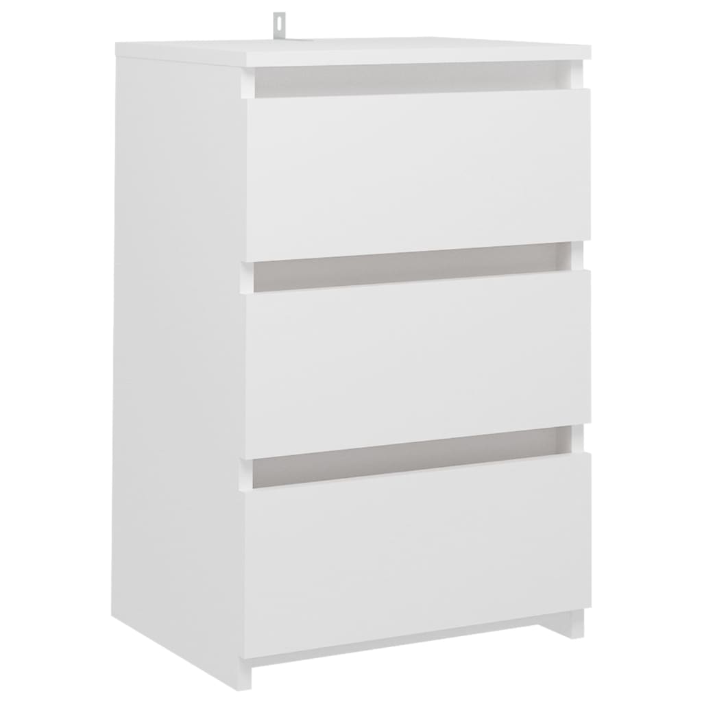 Mesa de cabeceira 40x35x62,5 cm derivados de madeira branco
