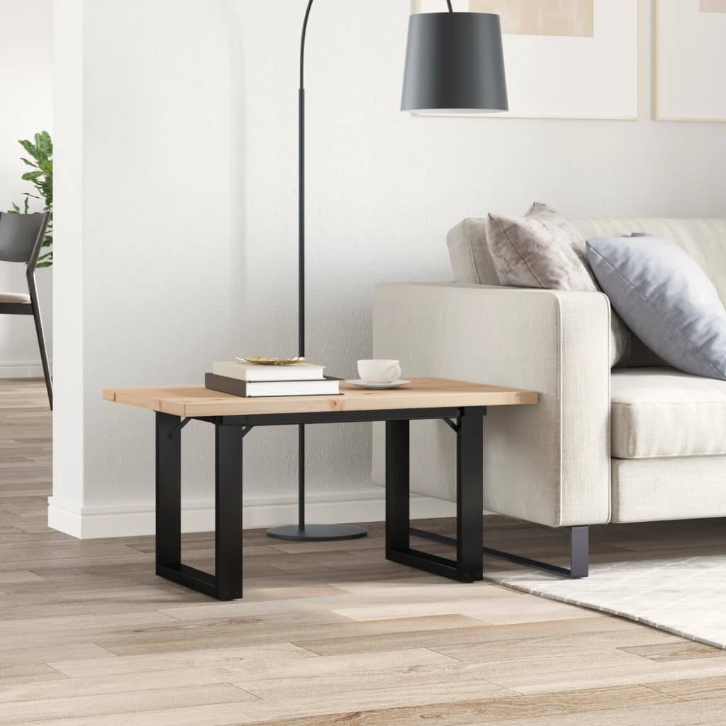 Mesa de centro estrutura em o 80x50x40,5 cm pinho/aço
