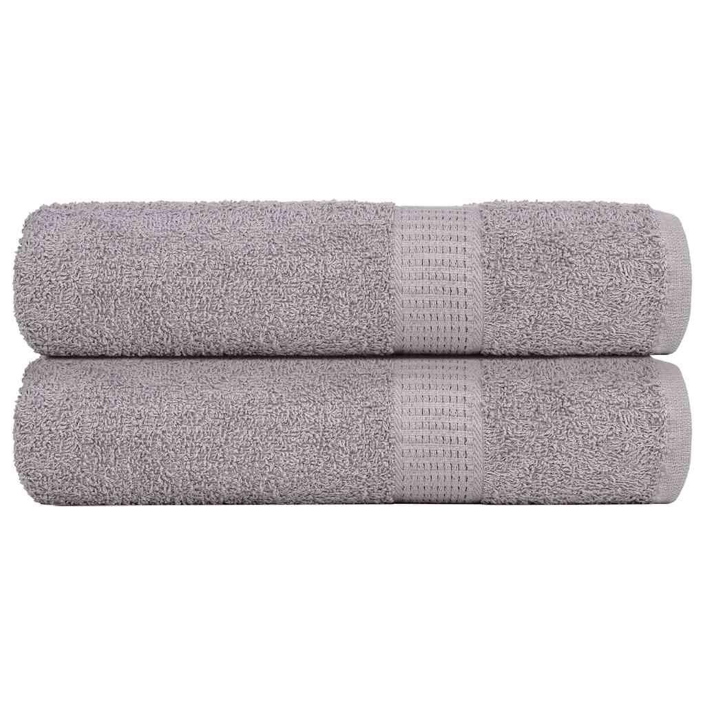 Toalhas de banho frogn 2 pcs 100x150 cm 360 g/m² cinzento