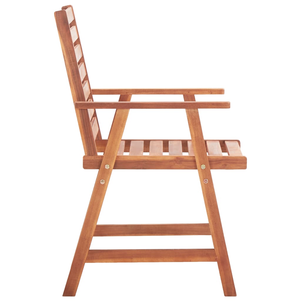 Cadeiras jantar p/ jardim 6 pcs madeira de acácia maciça