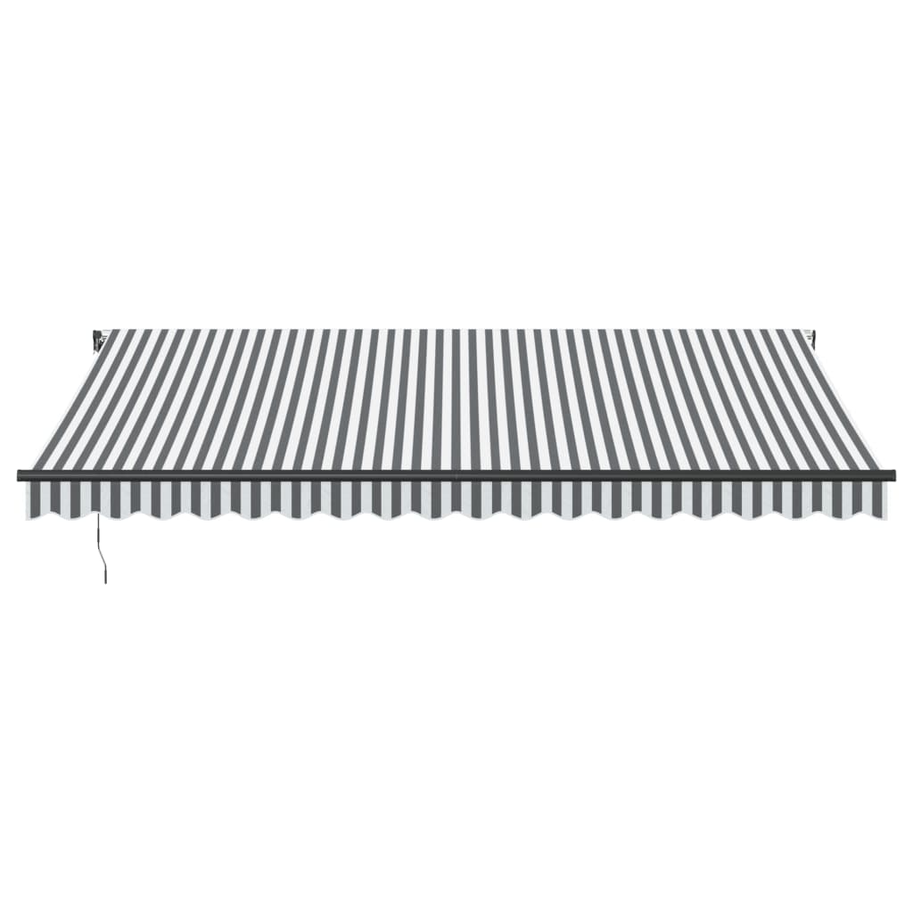 Toldo retrátil automático com leds 450x350 cm antracite/branco