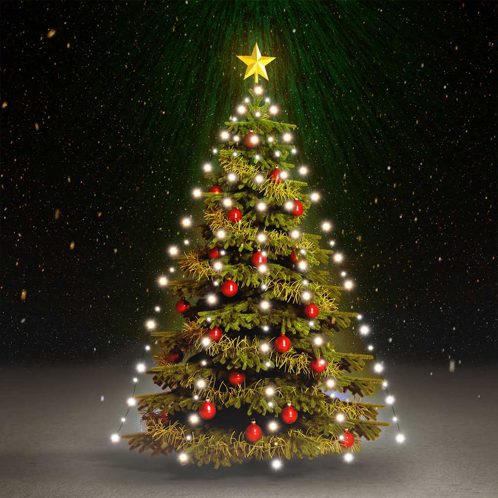 Cordão de luzes árvore de natal 150 luzes LED 150cm branco frio