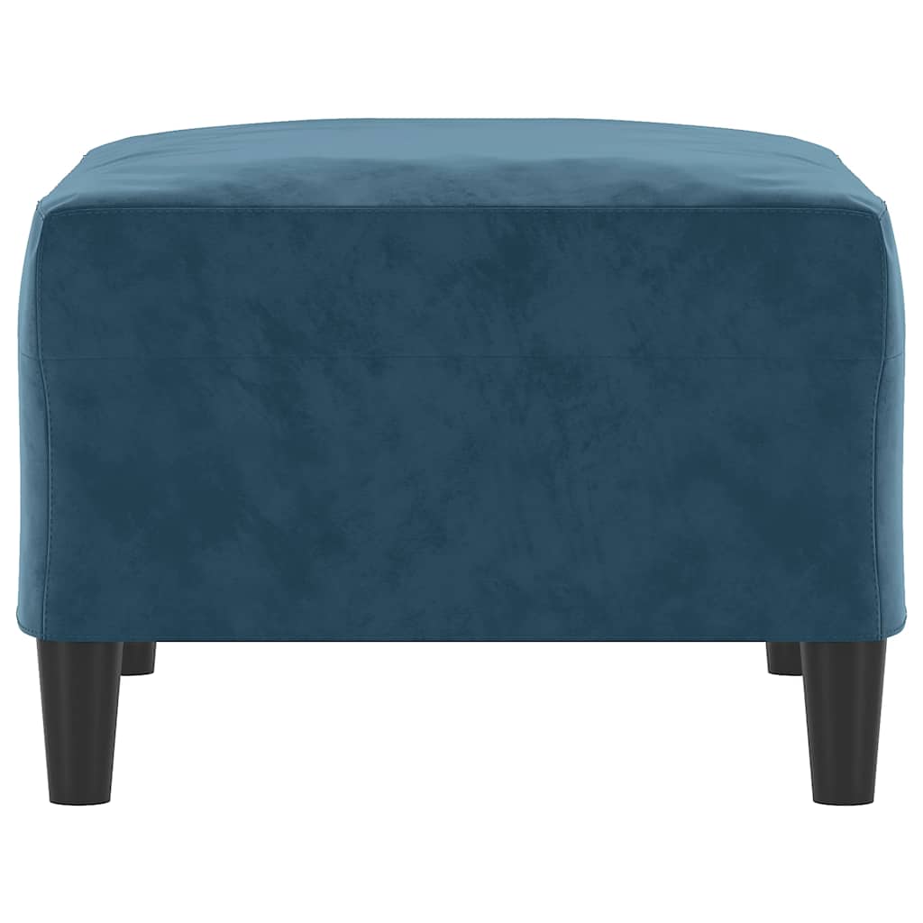 Apoio de pés 70x55x41 cm veludo azul