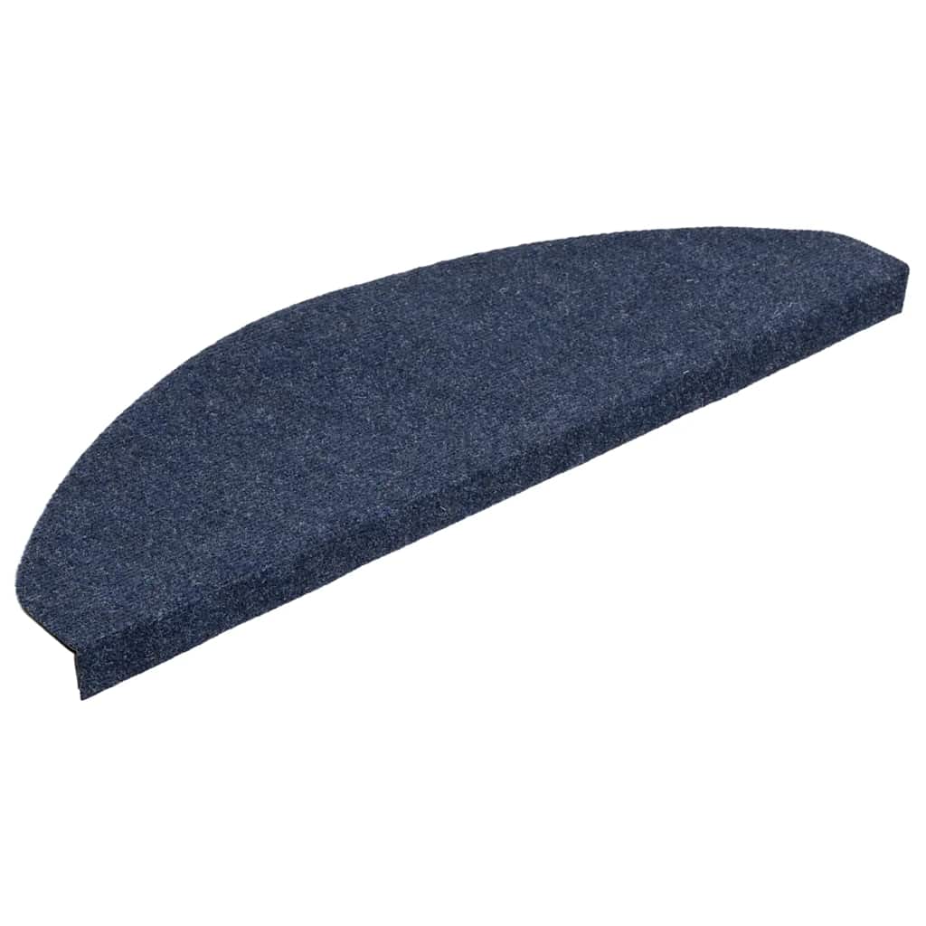 Tapetes de escada adesivos 30 pcs 65x22,5x3,5 cm azul
