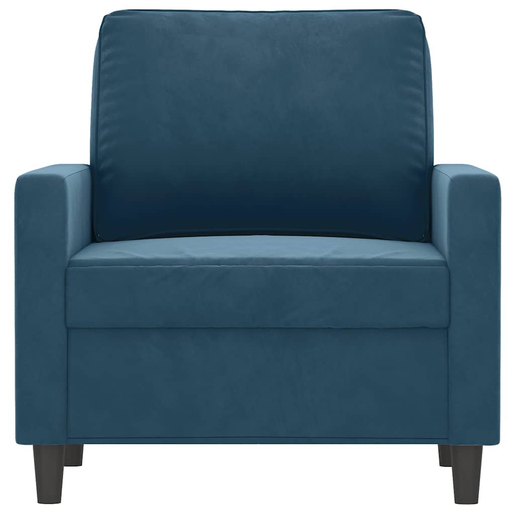 Poltrona 60 cm veludo azul