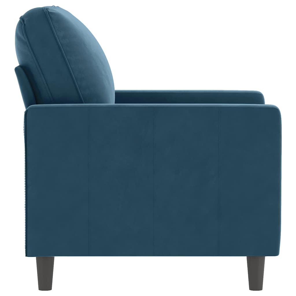 Poltrona 60 cm veludo azul