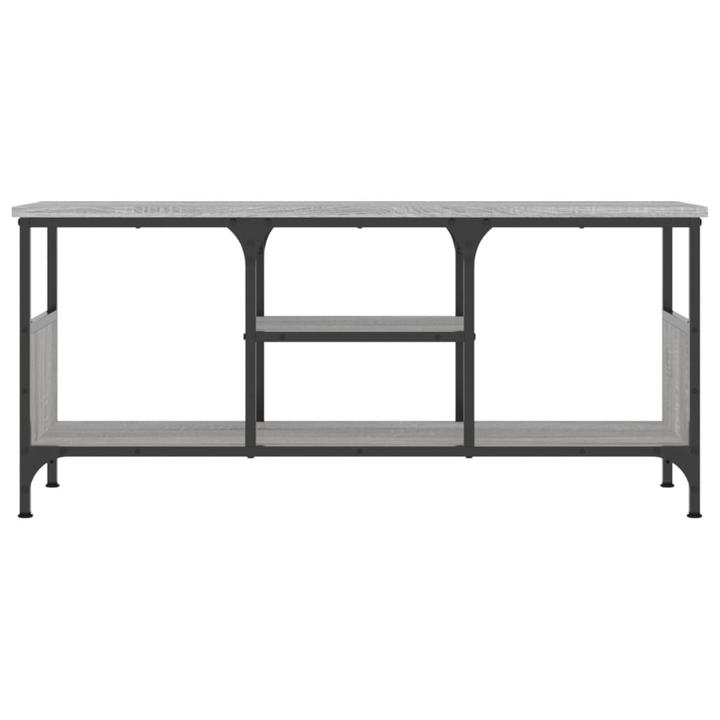 Móvel de TV 100x35x45cm derivados de madeira/ferro cinza sonoma