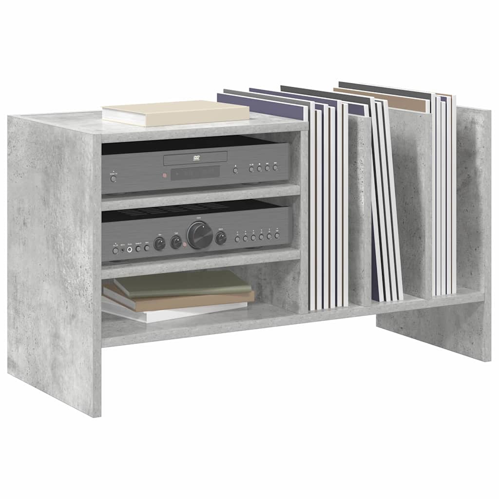 Armário para discos de vinil cinzento 78,5 x 35 x 45 cm