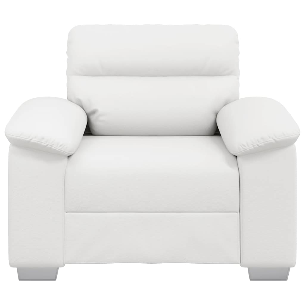 Poltrona 100x81x84 cm couro artificial branco