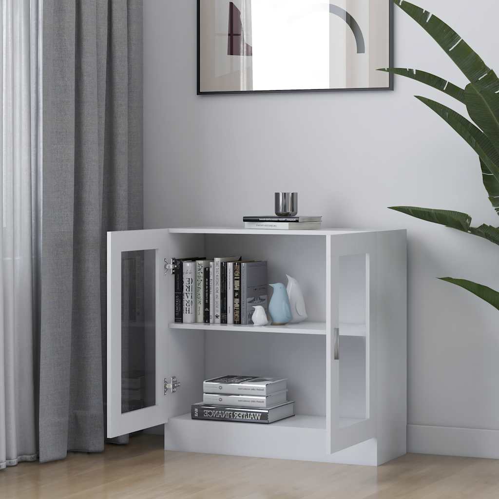 Armário vitrine 82,5x30,5x80 cm derivados de madeira branco