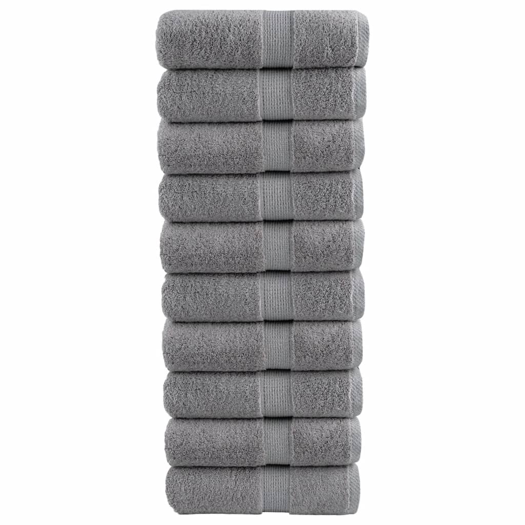 Toalhas de bidé premium solund 10pcs 30x50 cm 600 gsm cinzento