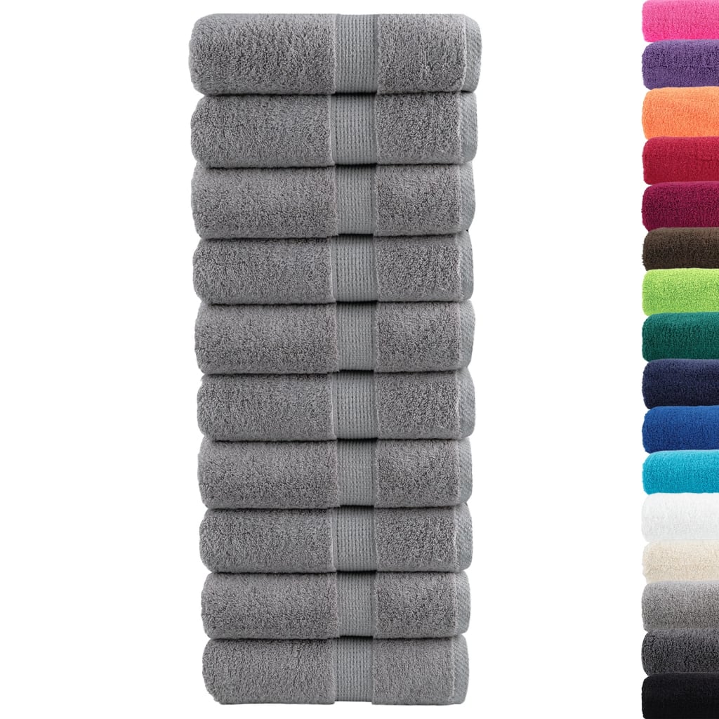 Toalhas de bidé premium solund 10pcs 30x50 cm 600 gsm cinzento