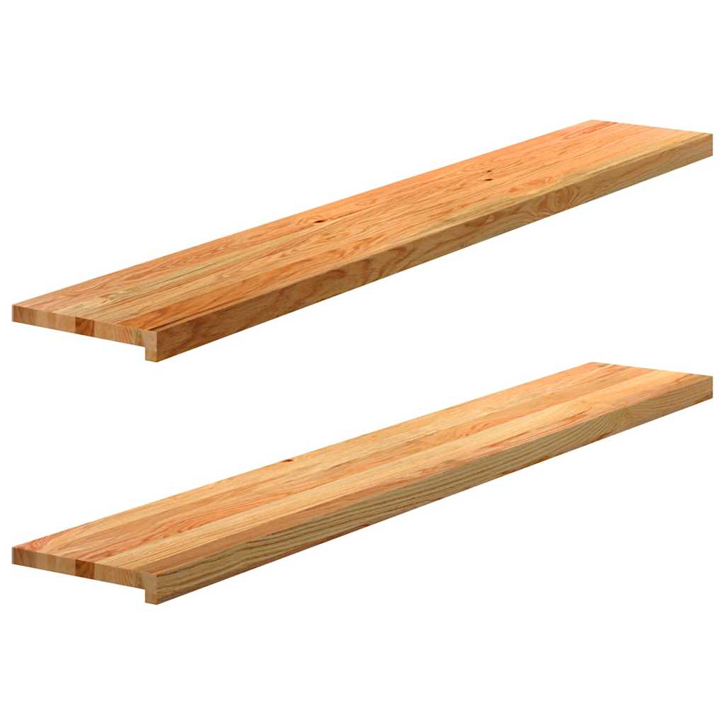Soleiras da janela 2 pcs 160x30x2 cm carvalho castanho-claro