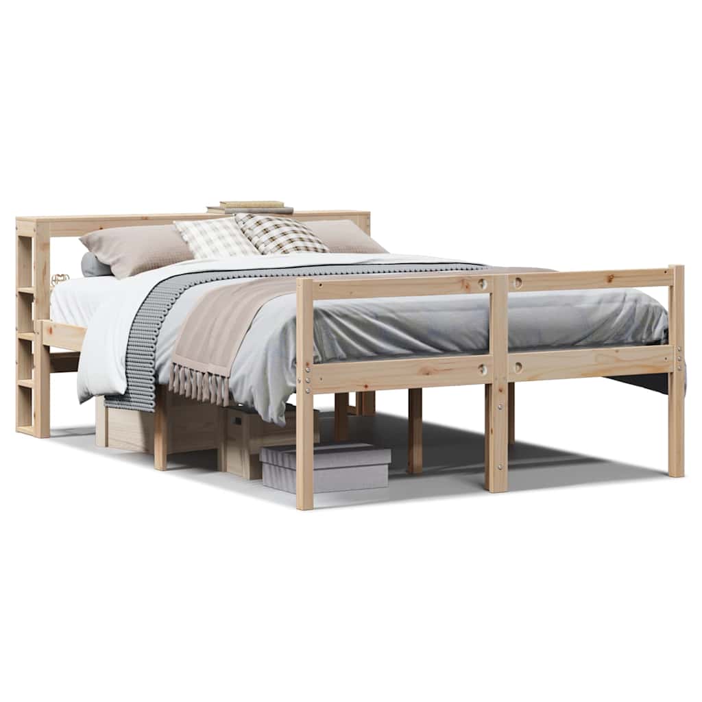 Cama para idosos com cabeceira 160x200 cm pinho maciço