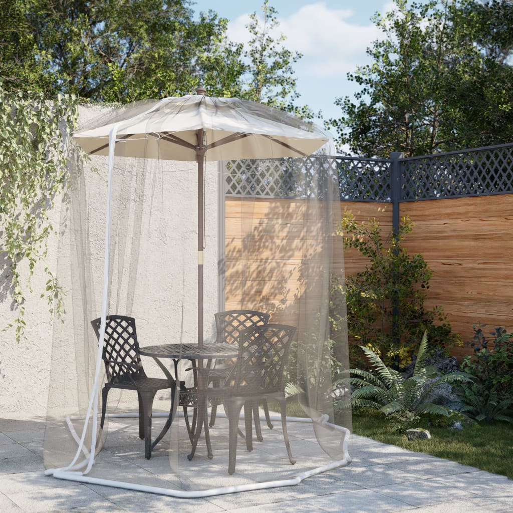 Rede mosquiteira para guarda-sol malha 220 φ300x230 cm branco
