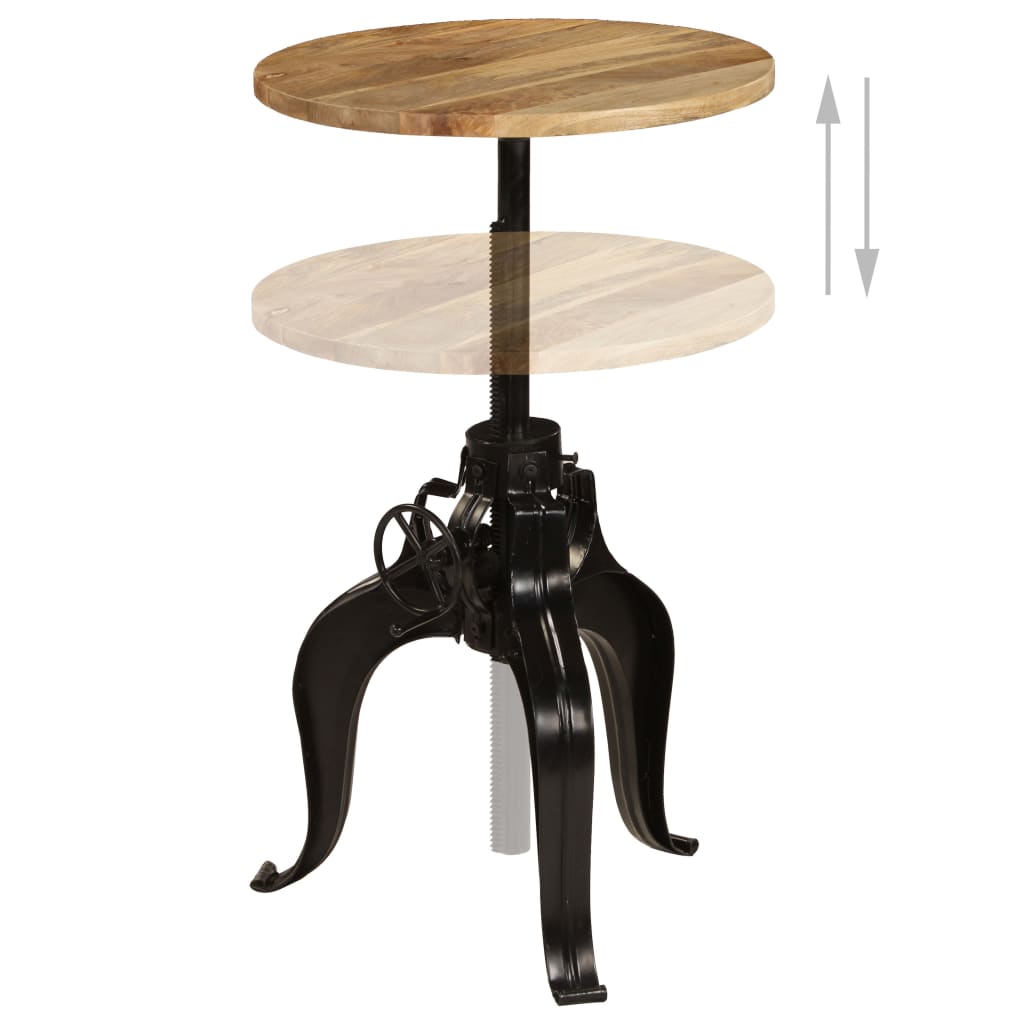 Mesa de bar madeira de mangueira maciça 60x(76-110) cm