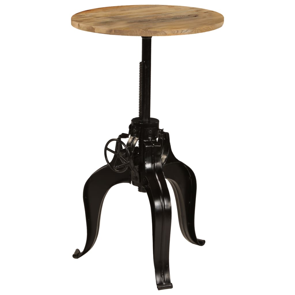 Mesa de bar madeira de mangueira maciça 60x(76-110) cm