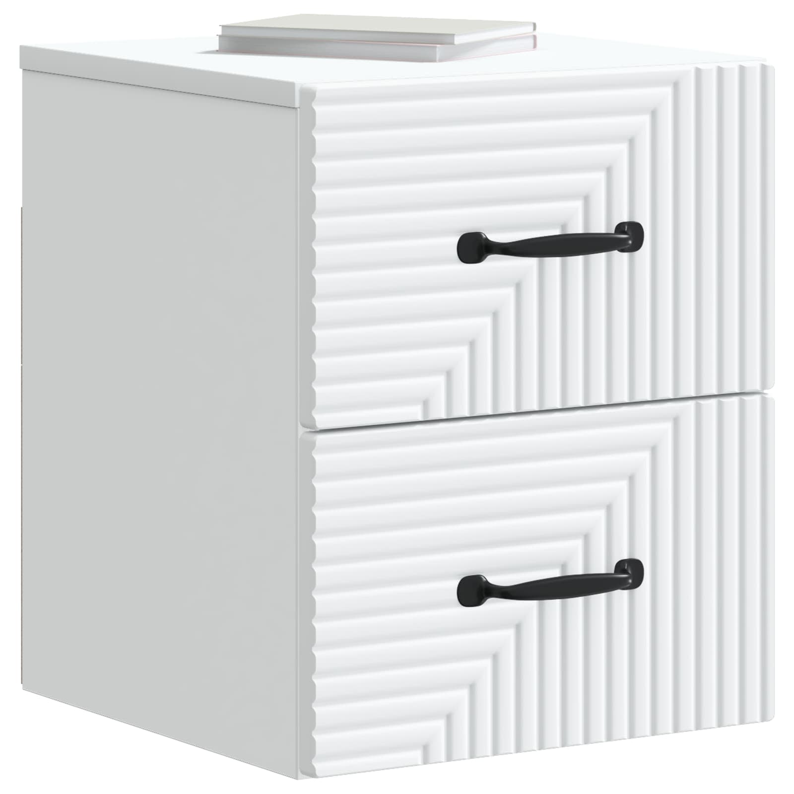 Gabinete de canto montado na parede branco 34,5 x 33 x 40 cm