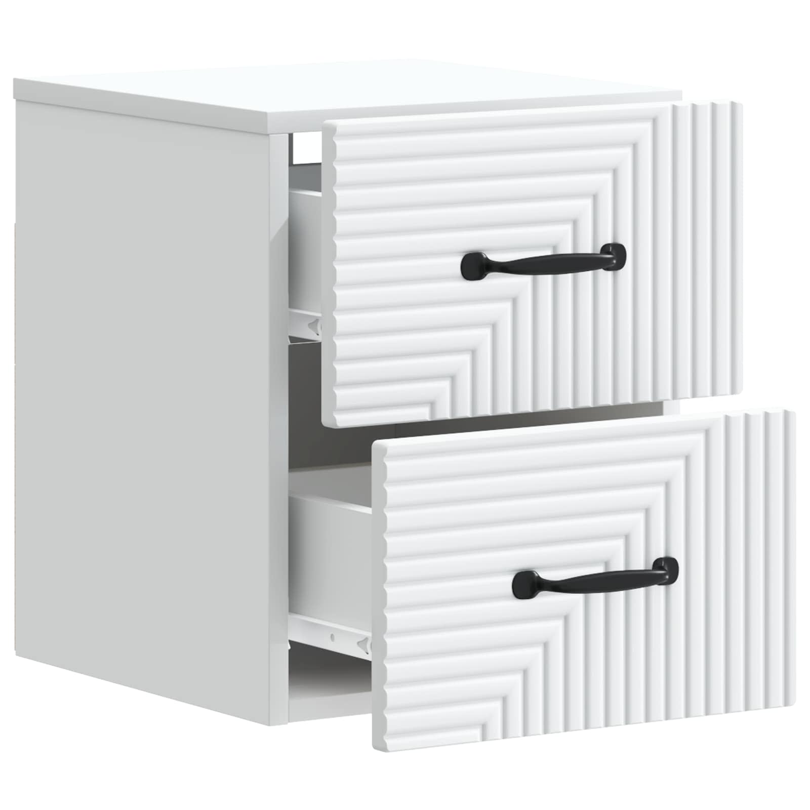 Gabinete de canto montado na parede branco 34,5 x 33 x 40 cm