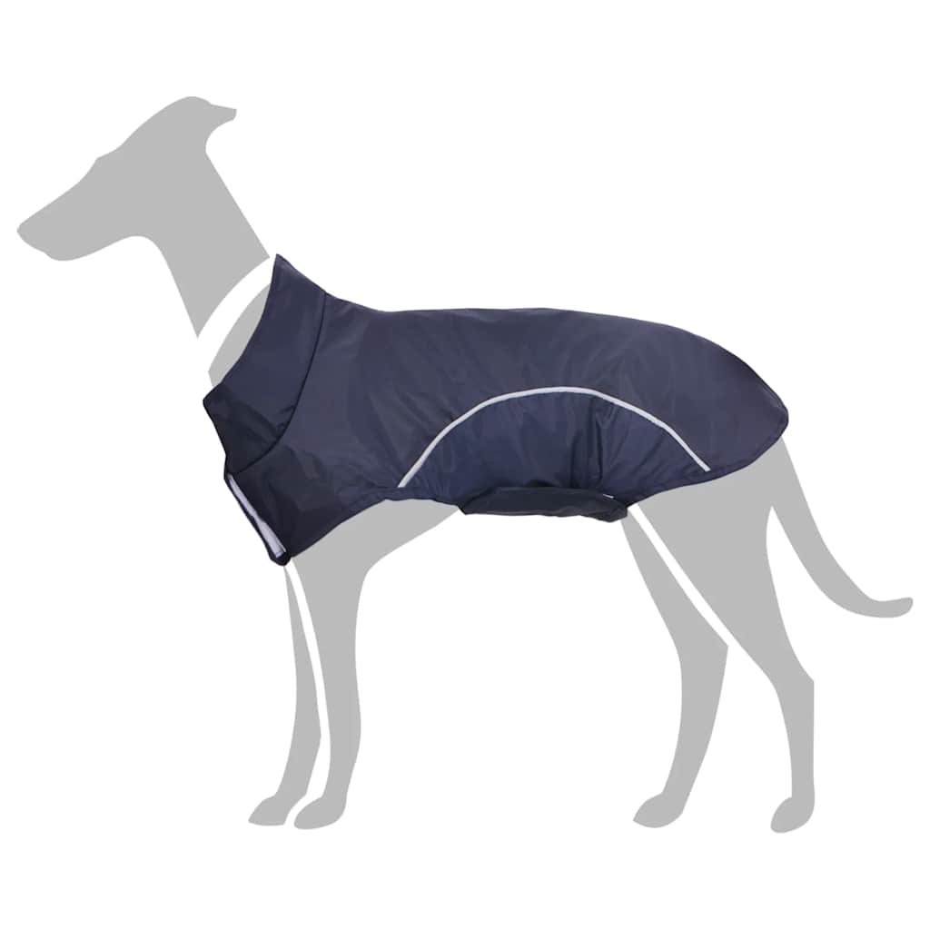 Capa de chuva para cães com tiras reflectoras azul-marinho xxs