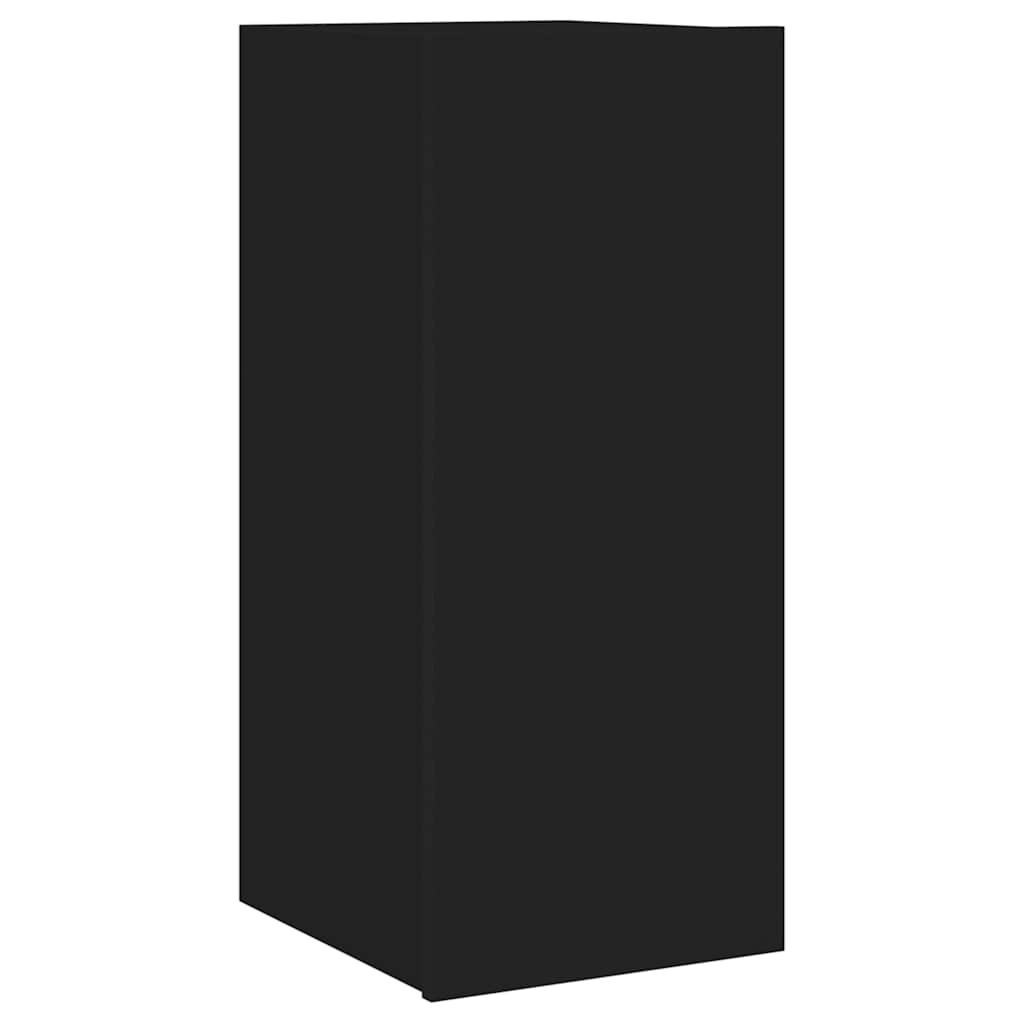 Móvel de parede para TV com luzes LED 30,5x35x70 cm preto