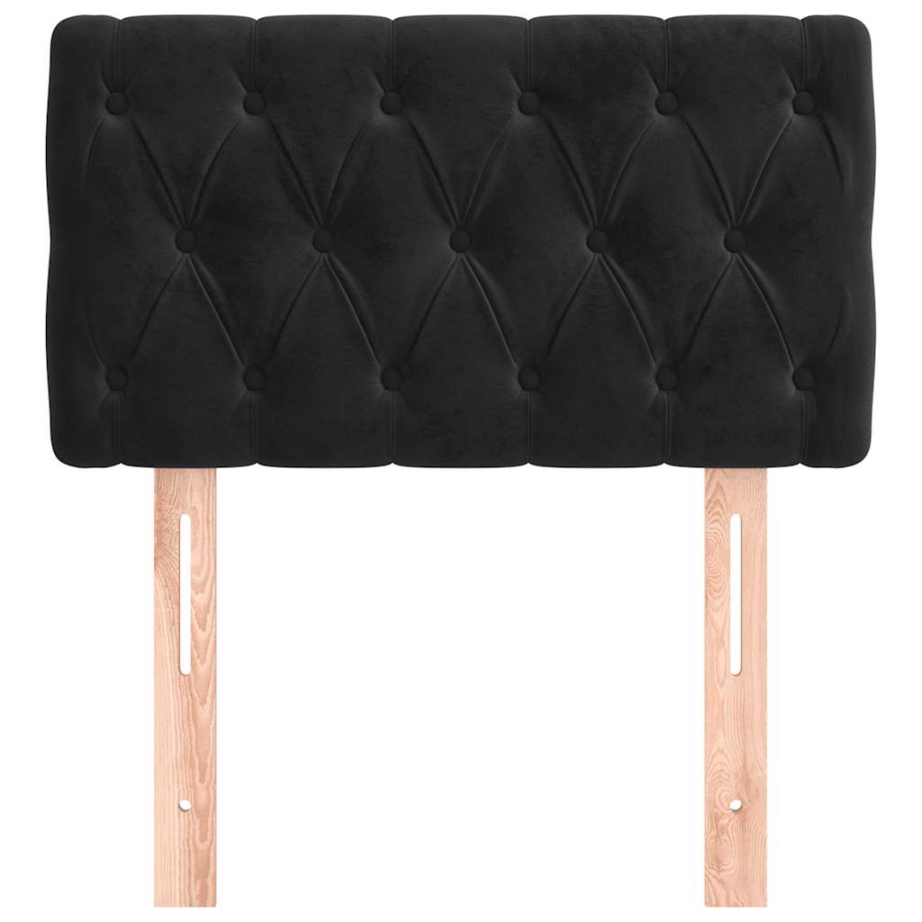 Cabeceira de cama veludo 80x7x78/88 cm preto