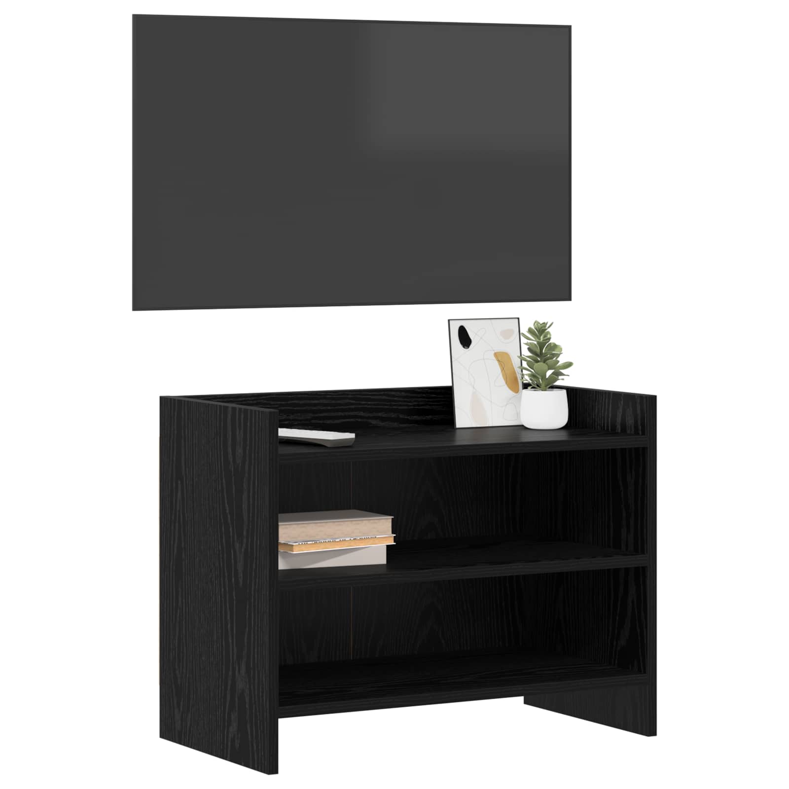 Gabinete para TV 60 x 33 x 47 cm carvalho preto