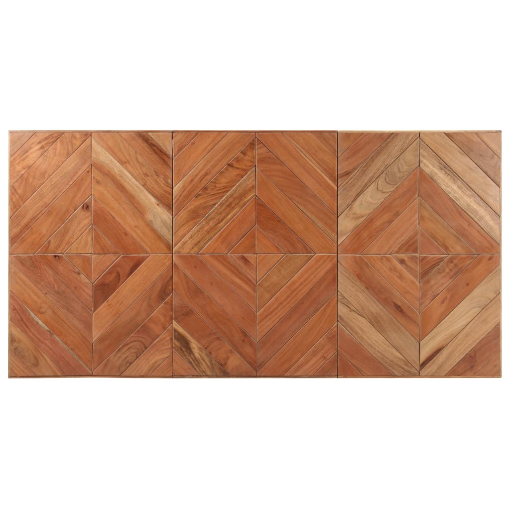 Mesa de jantar 140x70x76 cm madeira acácia maciça e mangueira
