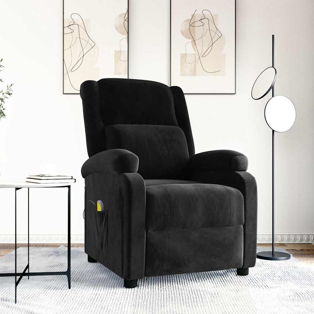Poltrona de massagens veludo preto
