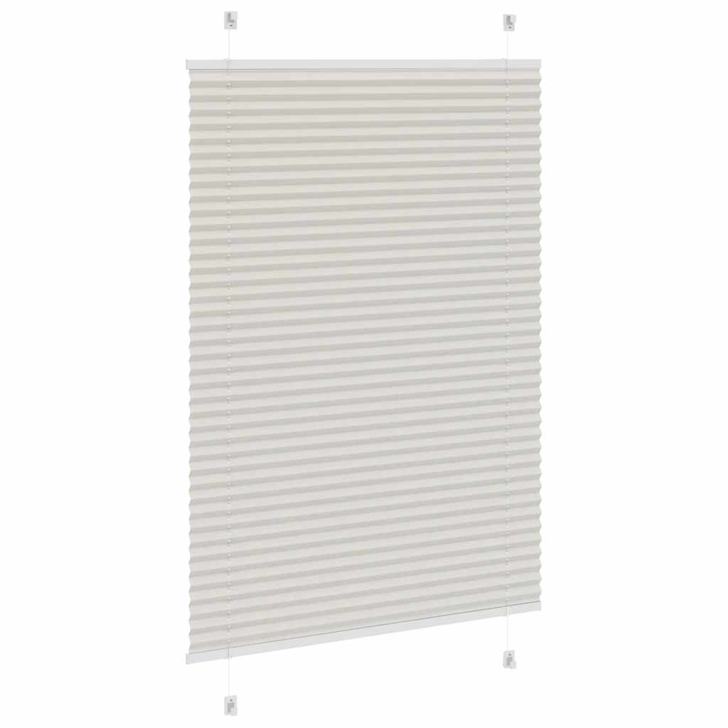 Cinzento luz plissada cega 90x150 cm largura tecido 89,4 cm