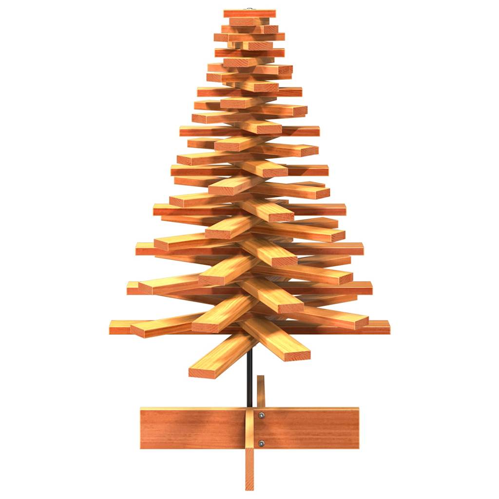 Árvore de natal decorativa 100 cm pinho maciço castanho-mel