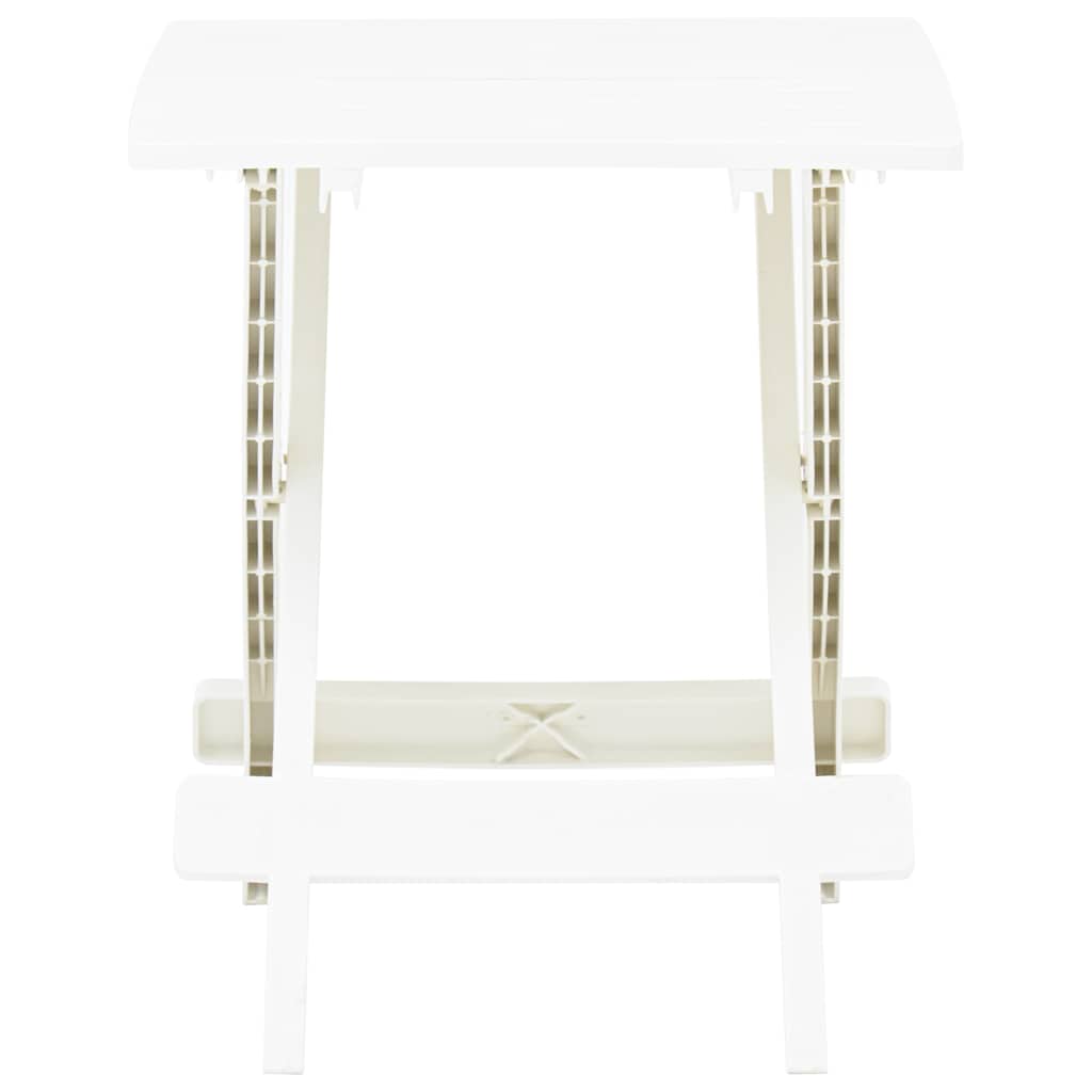 Mesa de jardim dobrável 45x43x50 cm plástico branco