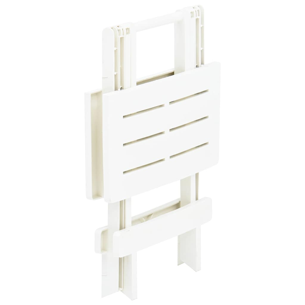 Mesa de jardim dobrável 45x43x50 cm plástico branco
