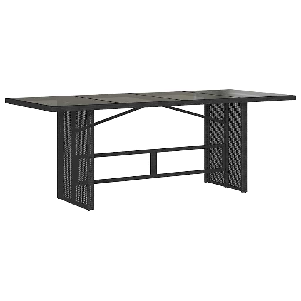 7 Pcs conjunto de jantar p/ jardim c/ almofadões vime PE preto
