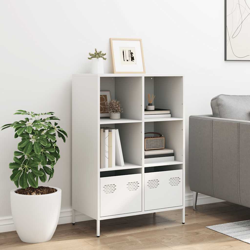 Móvel alto 68x39x103,5 cm aço branco