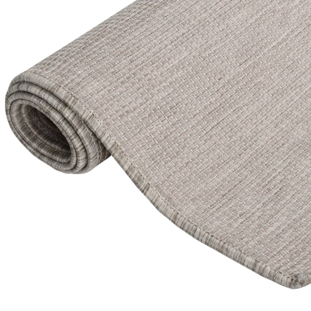 Tapete de tecido plano p/ exterior 200x280 cm cinzento claro