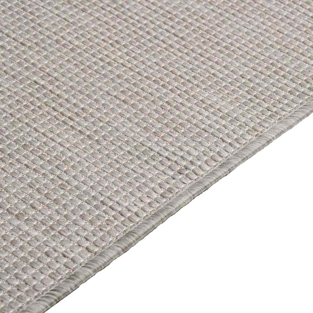 Tapete de tecido plano p/ exterior 200x280 cm cinzento claro