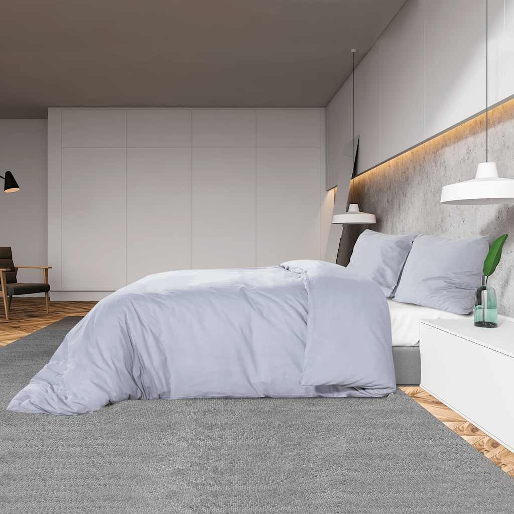 Conjunto de capa de edredão 200x220 cm microfibra leve cinza