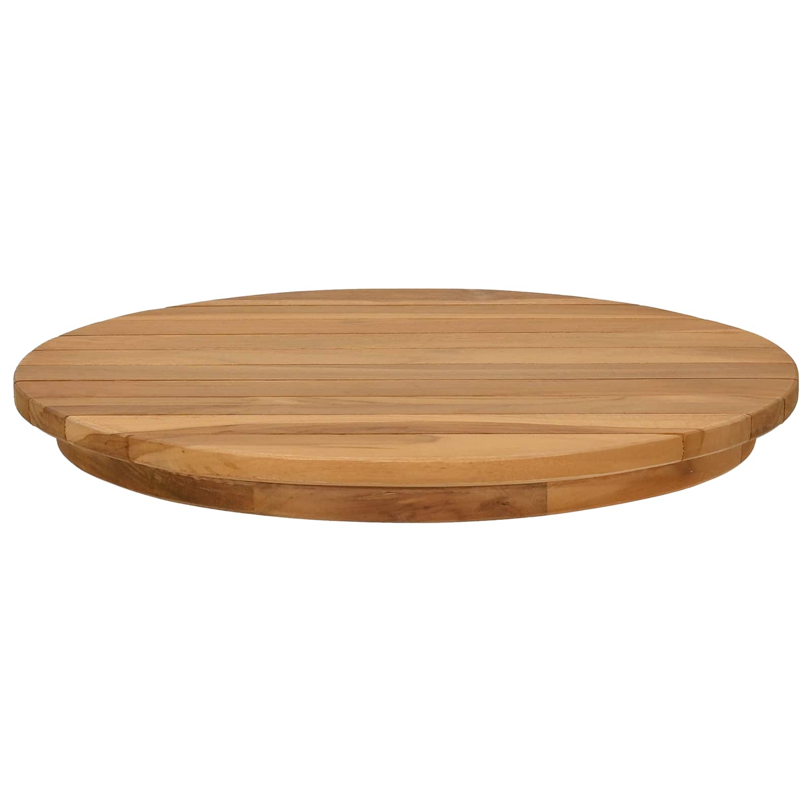 Tampo de mesa ø 40 x 3,5 redondo madeira de teca sólida natural