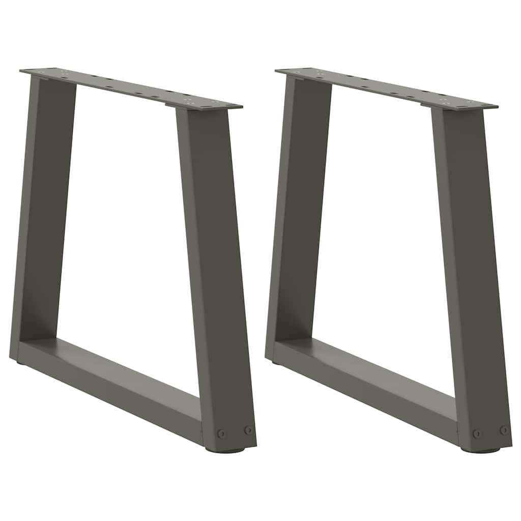 Pés para mesa de centro em forma de v, 2 peças, antracite, 50x (42-43,3) cm, aço