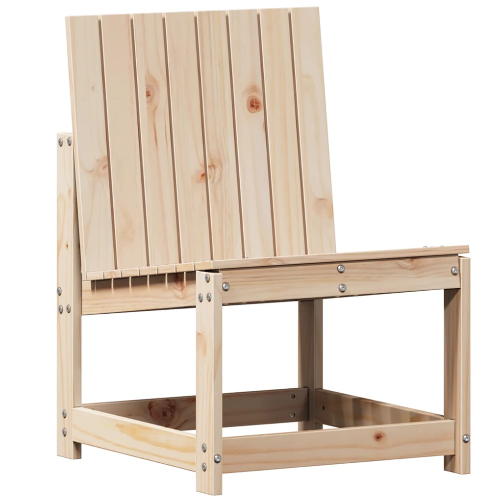 3 Pcs conjunto lounge de jardim madeira de pinho maciça