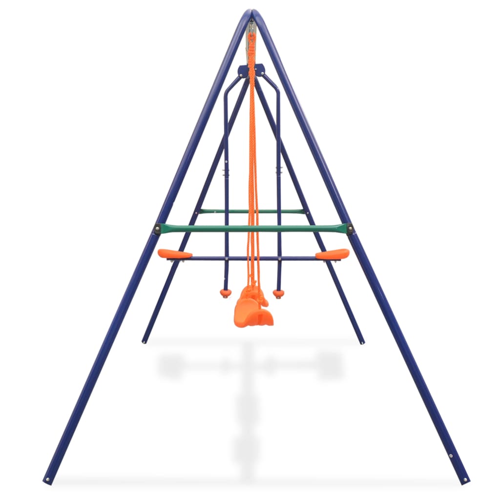 Conjunto de baloiços com 4 lugares laranja