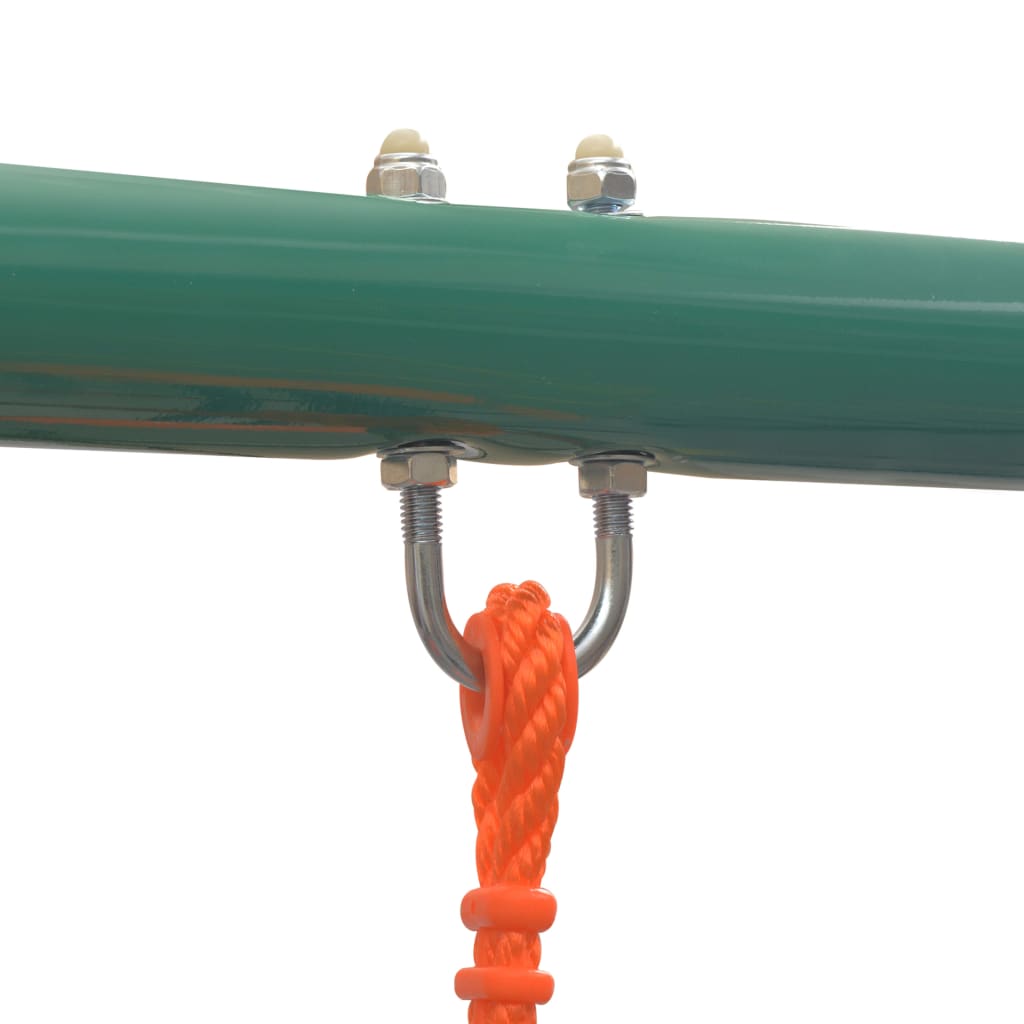 Conjunto de baloiços com 4 lugares laranja