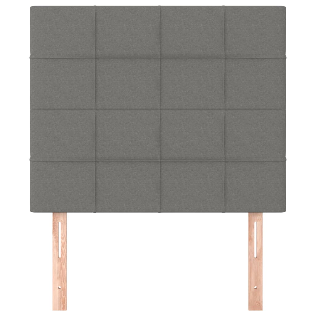 Cabeceira cinza escuro 90x5x118/128 cm tecido