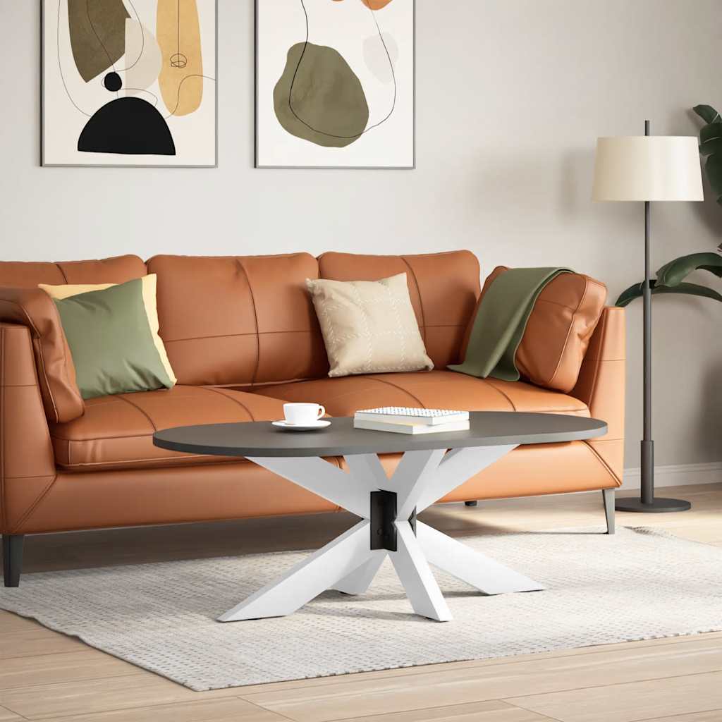 Pé de mesa de centro em formato de aranha, branco, 98x58x(42-43) cm, aço