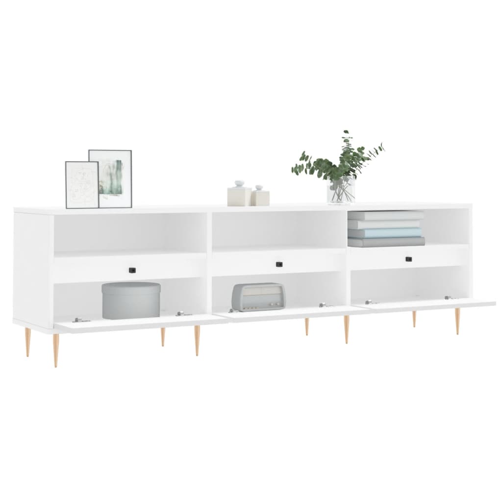 Móvel de TV 150x30x44,5 cm derivados de madeira branco