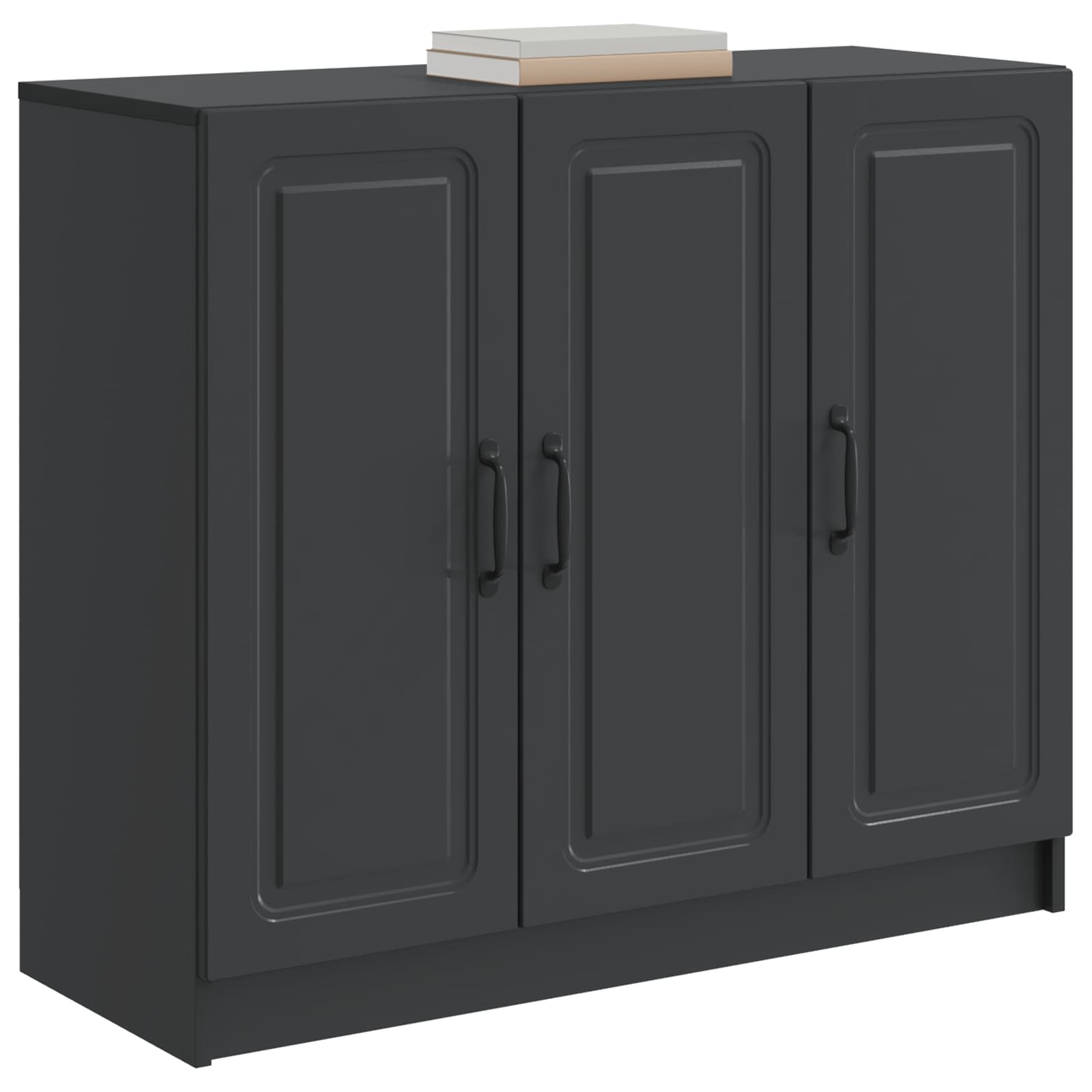Buffet preto 89 x 34,5 x 77 cm derivados de madeira