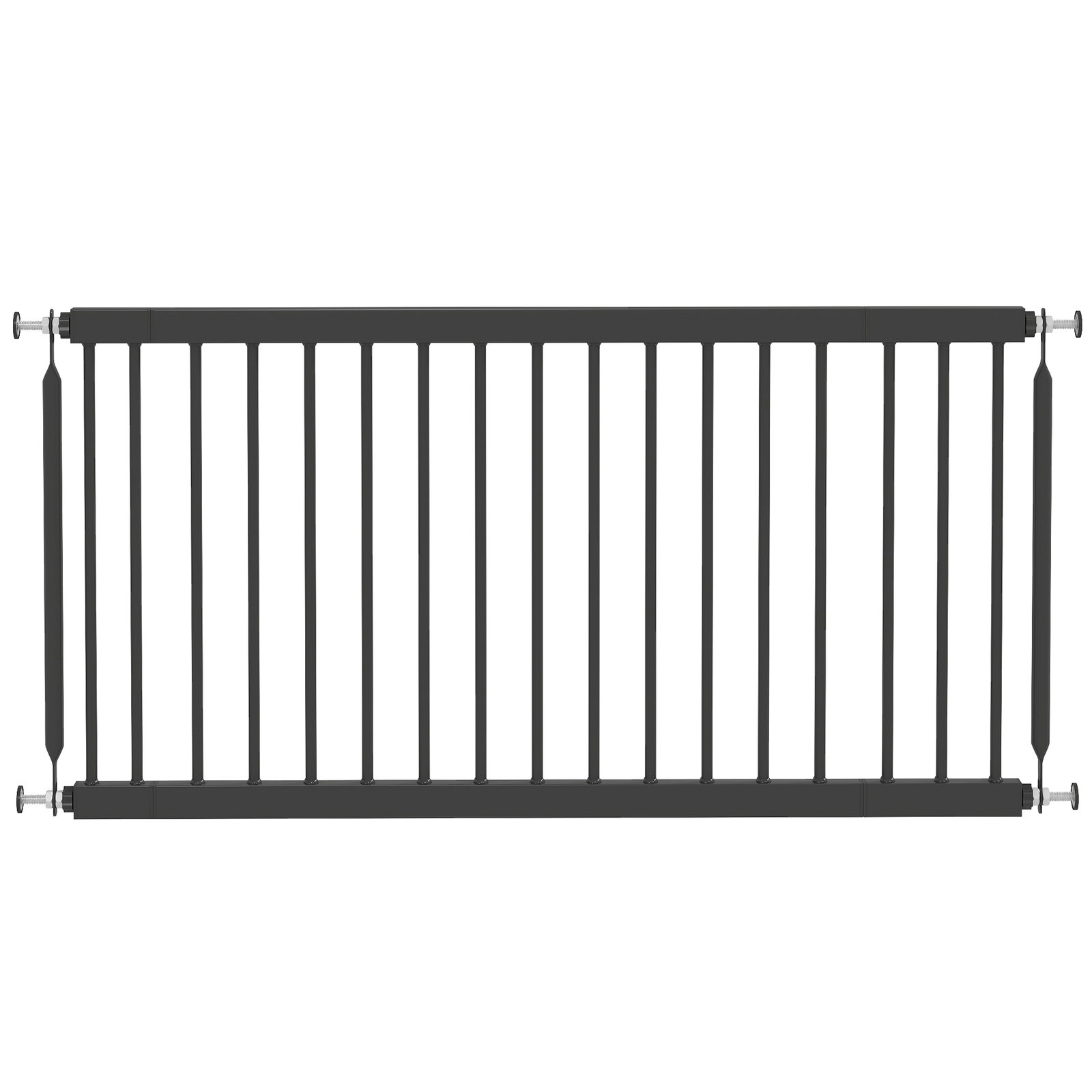 Barreira de segurança para cães pequenos extensível 67-93,5 cm altura 45 cm para portas e escadas preto