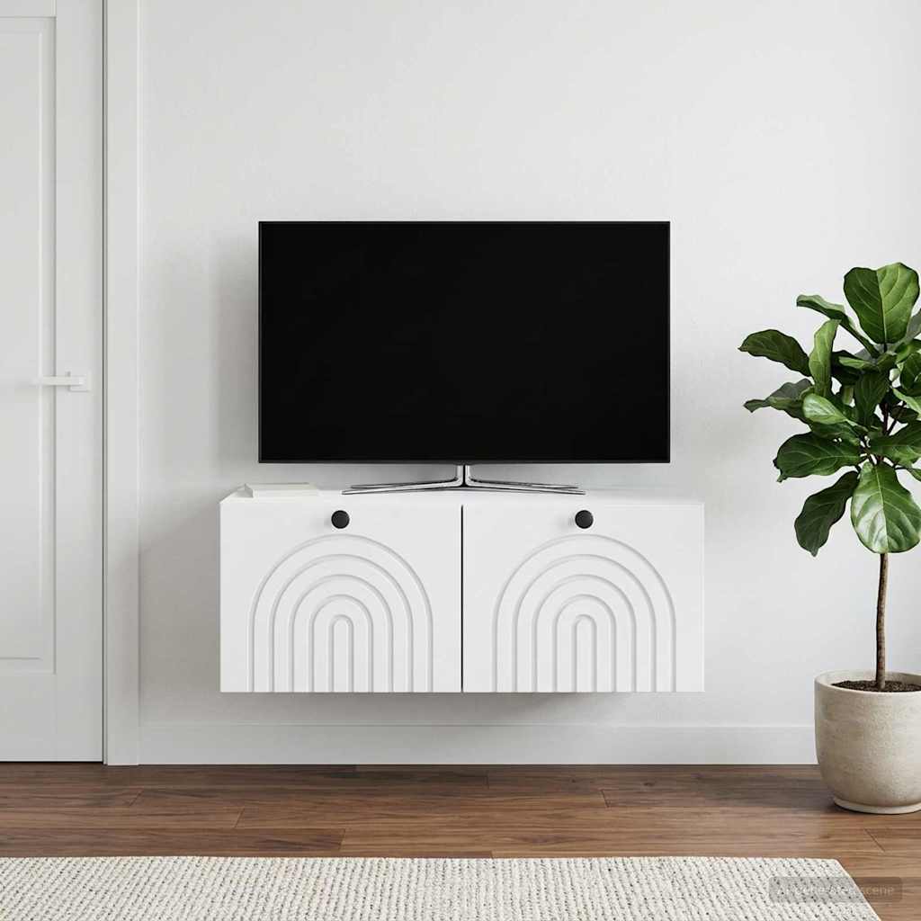 Gabinete de TV de parede branco 78,5 x 41 x 30 cm