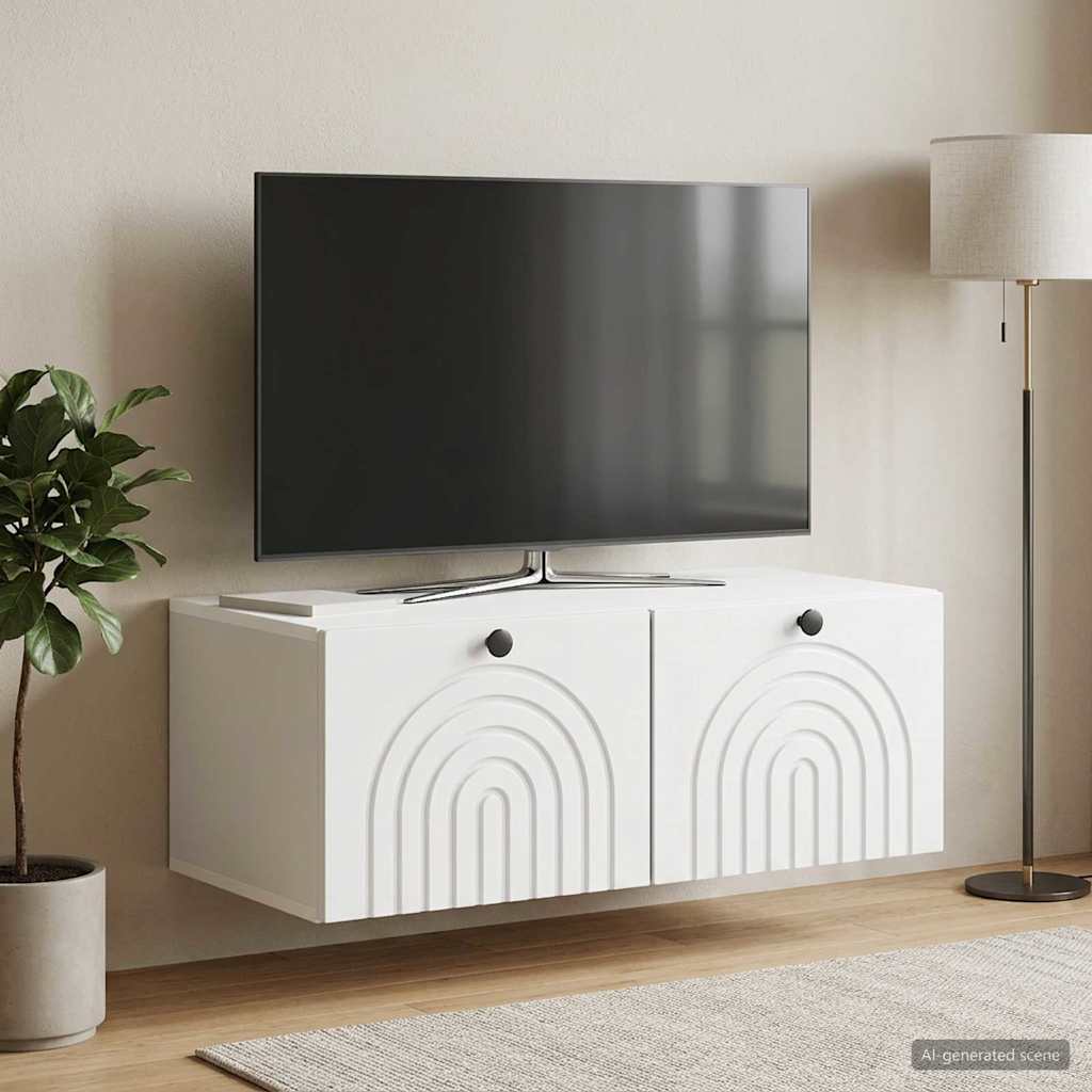 Gabinete de TV de parede branco 78,5 x 41 x 30 cm